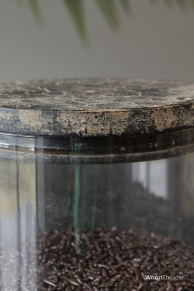 Voorraad pot Plain glas met deksel | Small