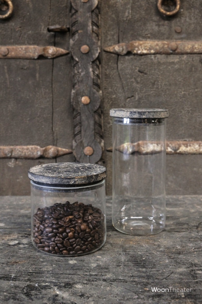 Voorraad pot glas met deksel 