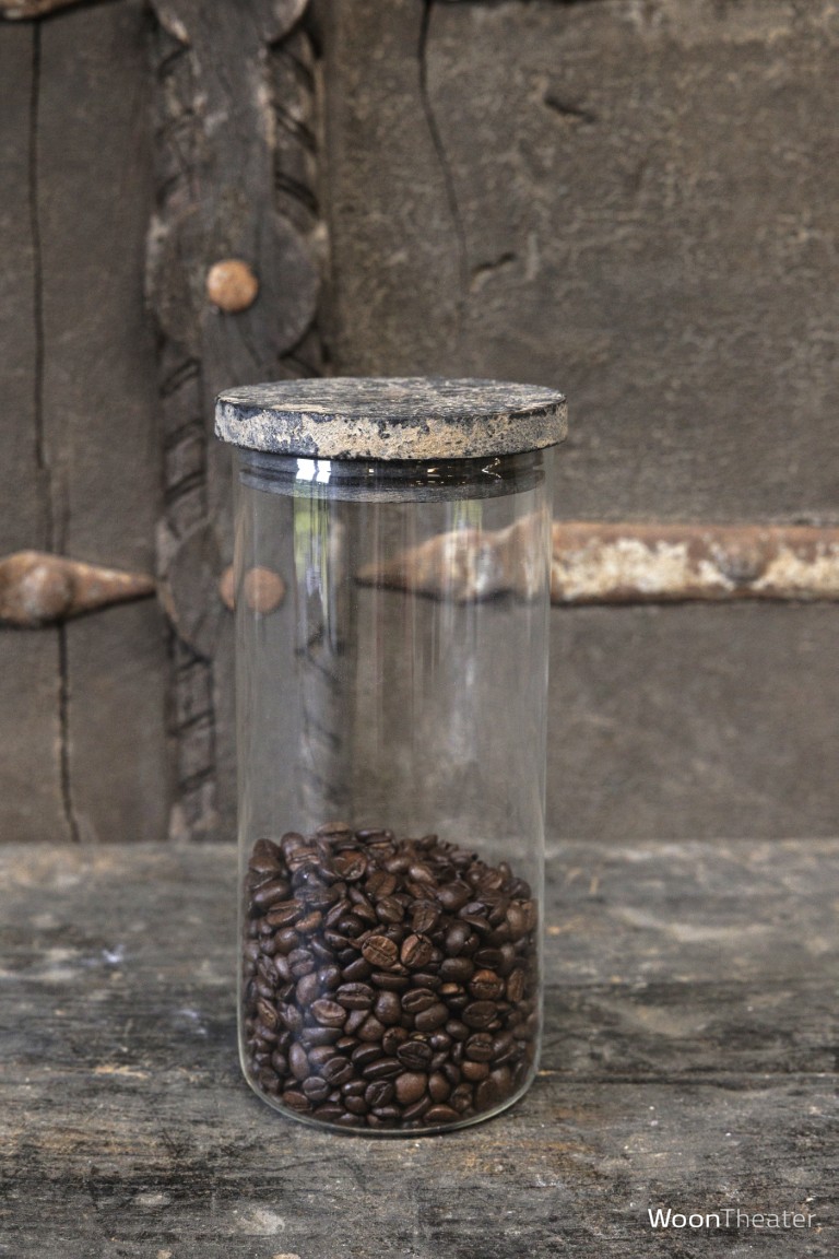 Voorraad pot glas met deksel 
