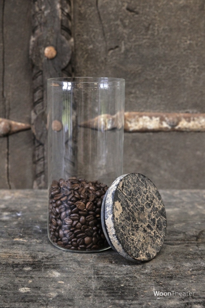 Voorraad pot glas met deksel 