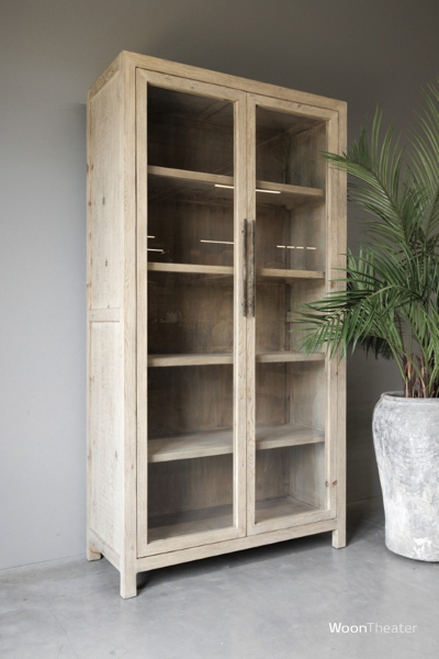 Vitrinekast oud hout | stijlvol wonen