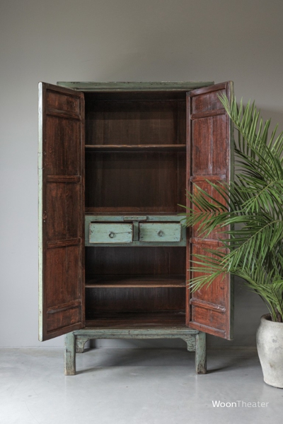 Oude Chinese kast | Jade groen