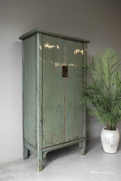 Oude Chinese kast | Jade groen