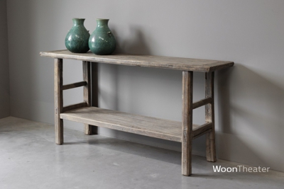 Oude wandtafel met plank | Elm