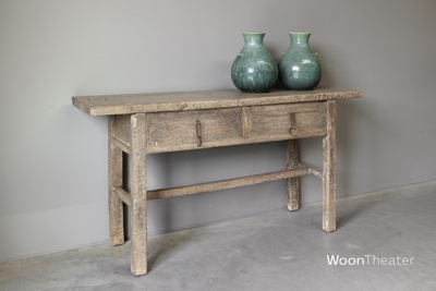 Origineel oude wandtafel met lade | China