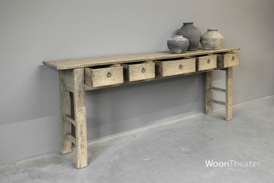 Origineel oude wandtafel | elmhout