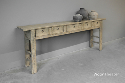 Origineel oude wandtafel | elmhout