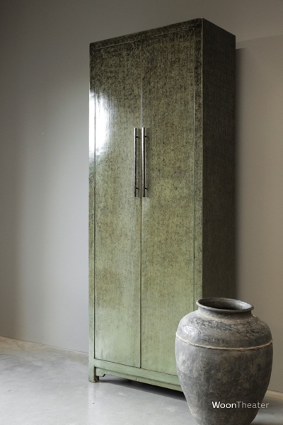Dichte 2 drs kast | antiek groen