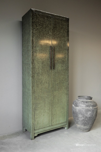 Dichte 2 drs kast | antiek groen