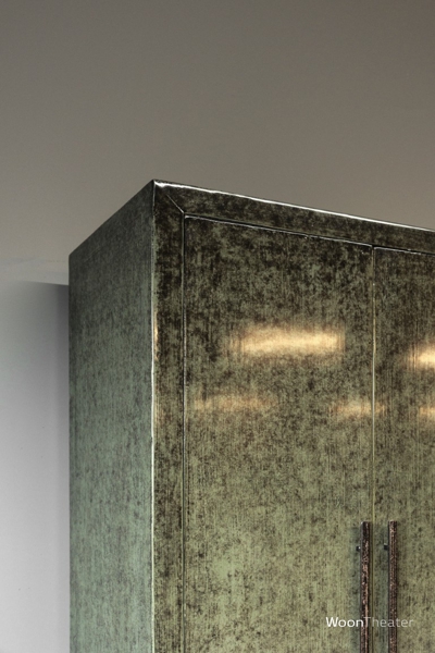 Dichte 2 drs kast | antiek groen