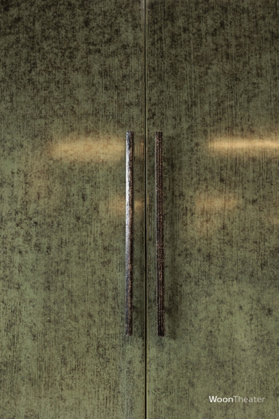 Dichte 2 drs kast | antiek groen