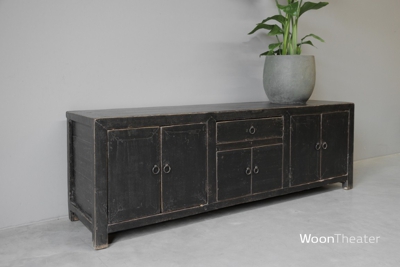 Oud dressoir laag | zwart