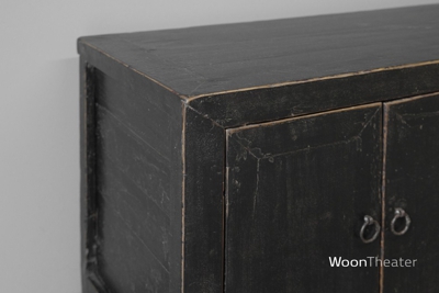 Oud dressoir laag | zwart