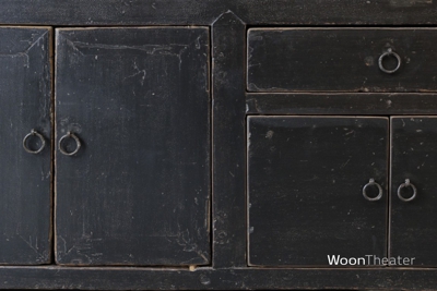 Oud dressoir laag | zwart