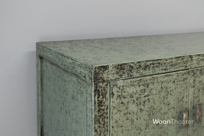 Tv dressoir 6 drs | antiek groen