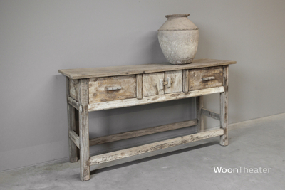 Oude rustieke wandtafel