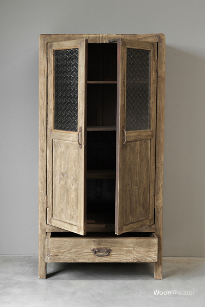 Origineel oude vitrinekast | retro glas