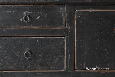 Authentiek laag dressoir | zwart