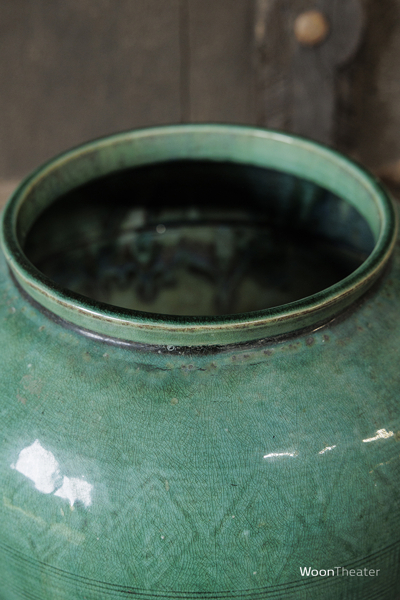 Vintage pot glazuur groen