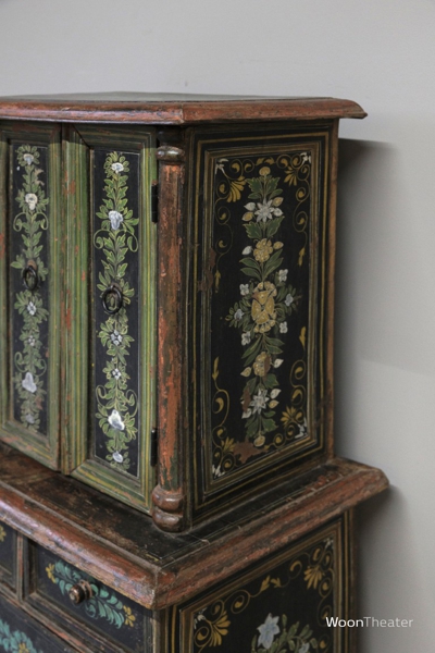 Authentiek kastje | beschilderd | India