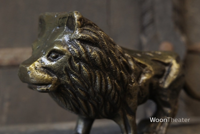 Vintage beeldje brass leeuw
