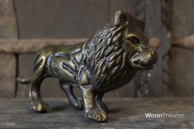 Vintage beeldje brass leeuw