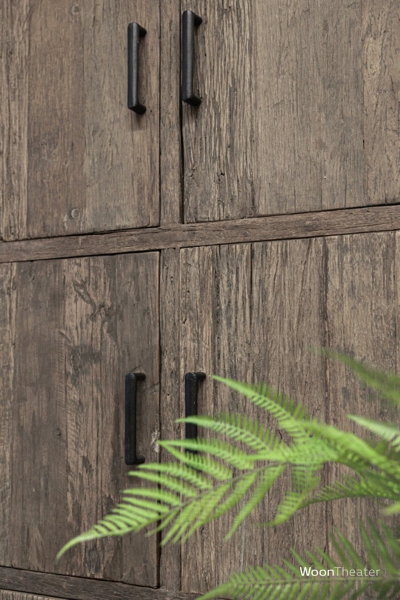 Kast oud hout met 8 deurtjes
