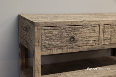 Wandtafel oud hout met 4 lade