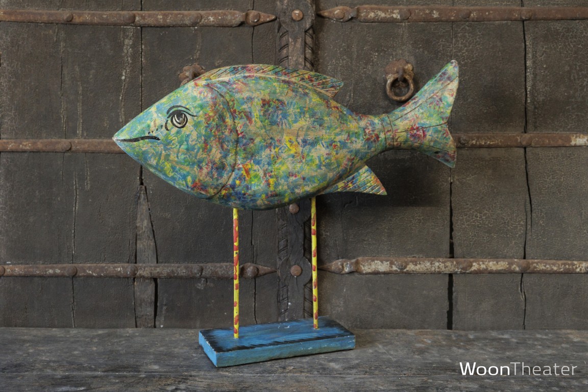 Vintage vis op standaard