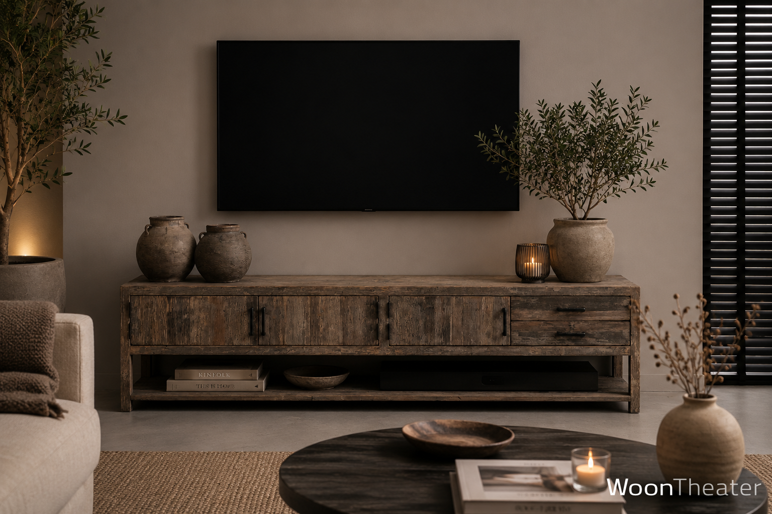 Tv dressoir oud hout