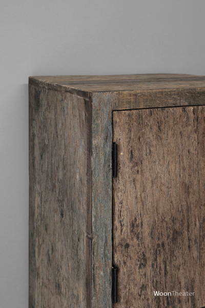 Set/2 nachtkastje oud hout