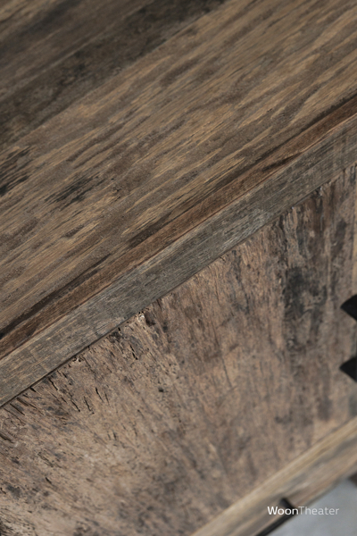 Set/2 nachtkastje oud hout