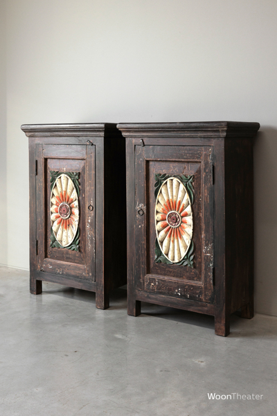 Set/2 oude nachtkastjes