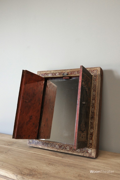 Authentiek raamluikje met spiegel | India