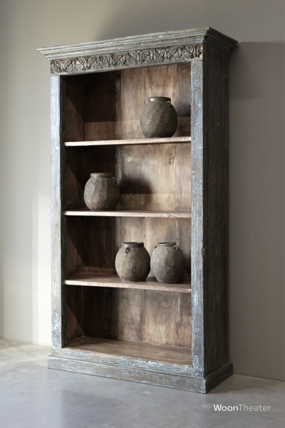 Oude boekenkast | blauw