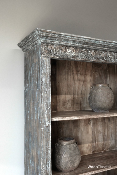 Oude boekenkast | blauw