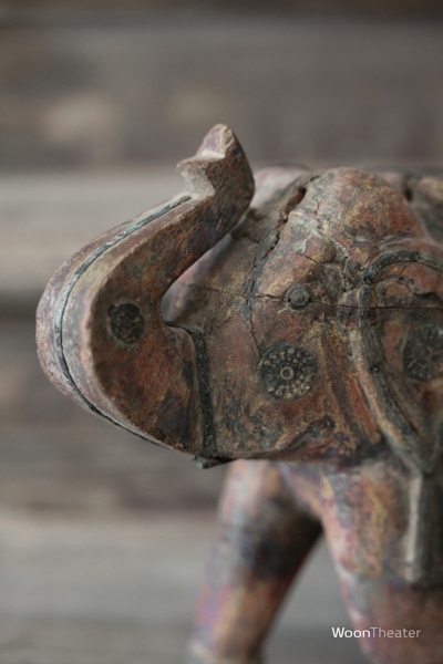 Vintage houten olifant | India