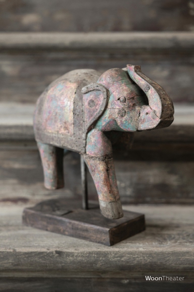 Vintage houten olifant | India