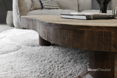 Salontafel organische vorm | oud hout | Austin