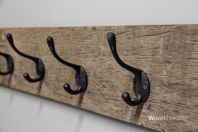 Kapstok James | oud hout | 5 haken 