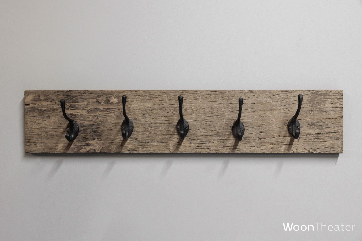 Kapstok James | oud hout | 5 haken 