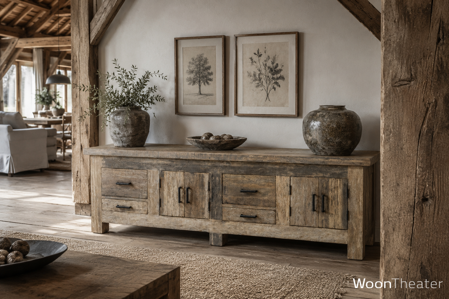 Robuust (tv) dressoir | oud hout | Oakland