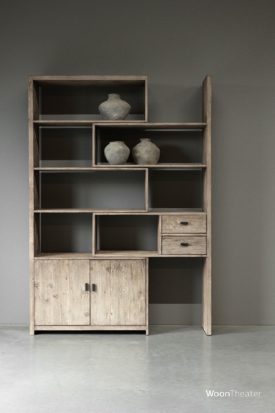 Uitschuif boekenrek | oud rek