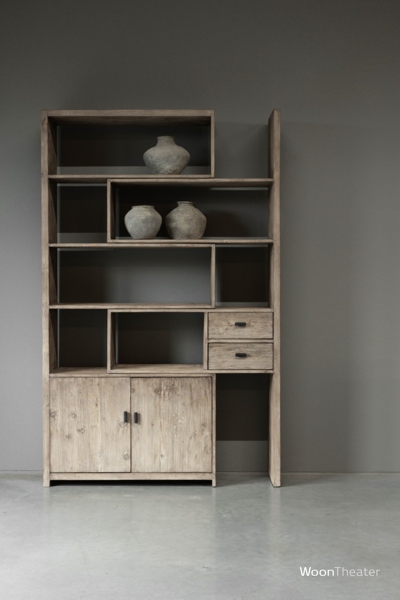 Uitschuif boekenrek | oud rek