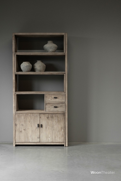 Uitschuif boekenrek | oud rek