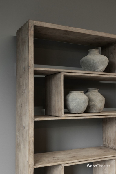 Uitschuif boekenrek | oud rek