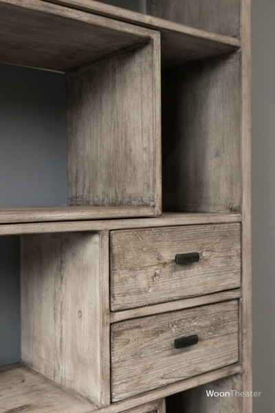 Uitschuif boekenrek | oud rek