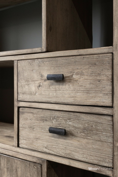 Uitschuif boekenrek | oud rek