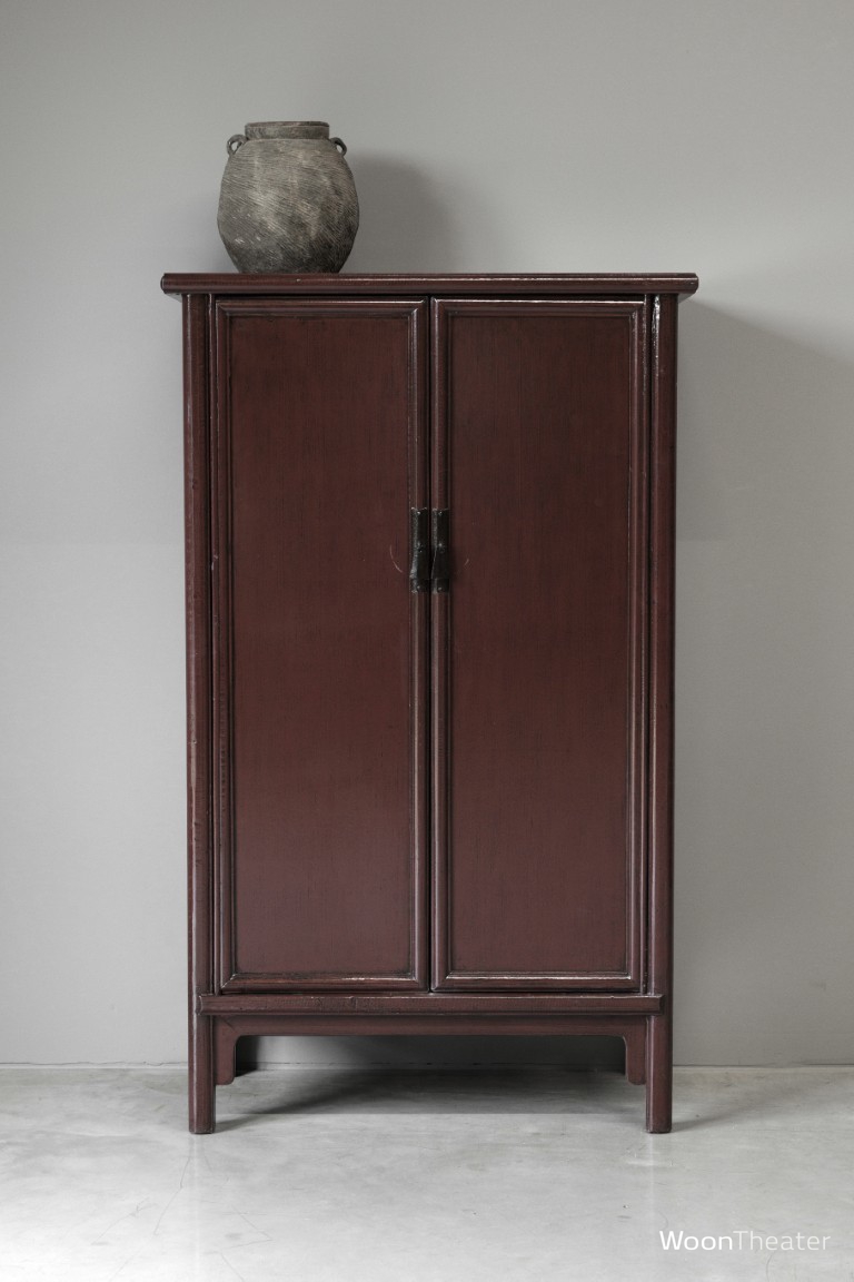 2 deurs kastje | wijnrood