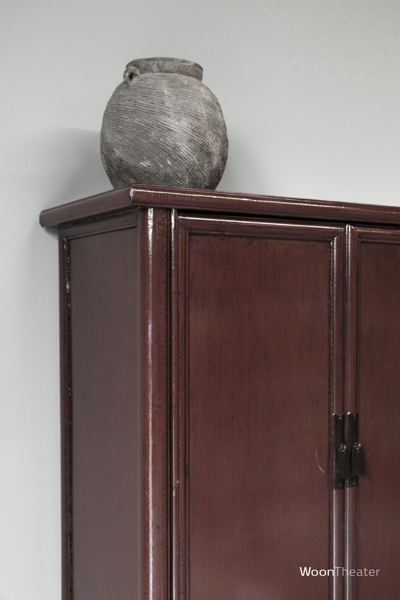 2 deurs kastje | wijnrood